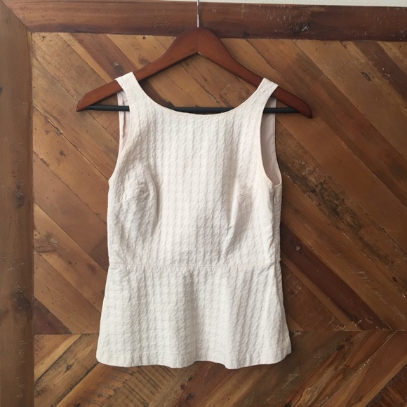 Banana Republic cream peplum top sz 0 - Picture 1 of 2